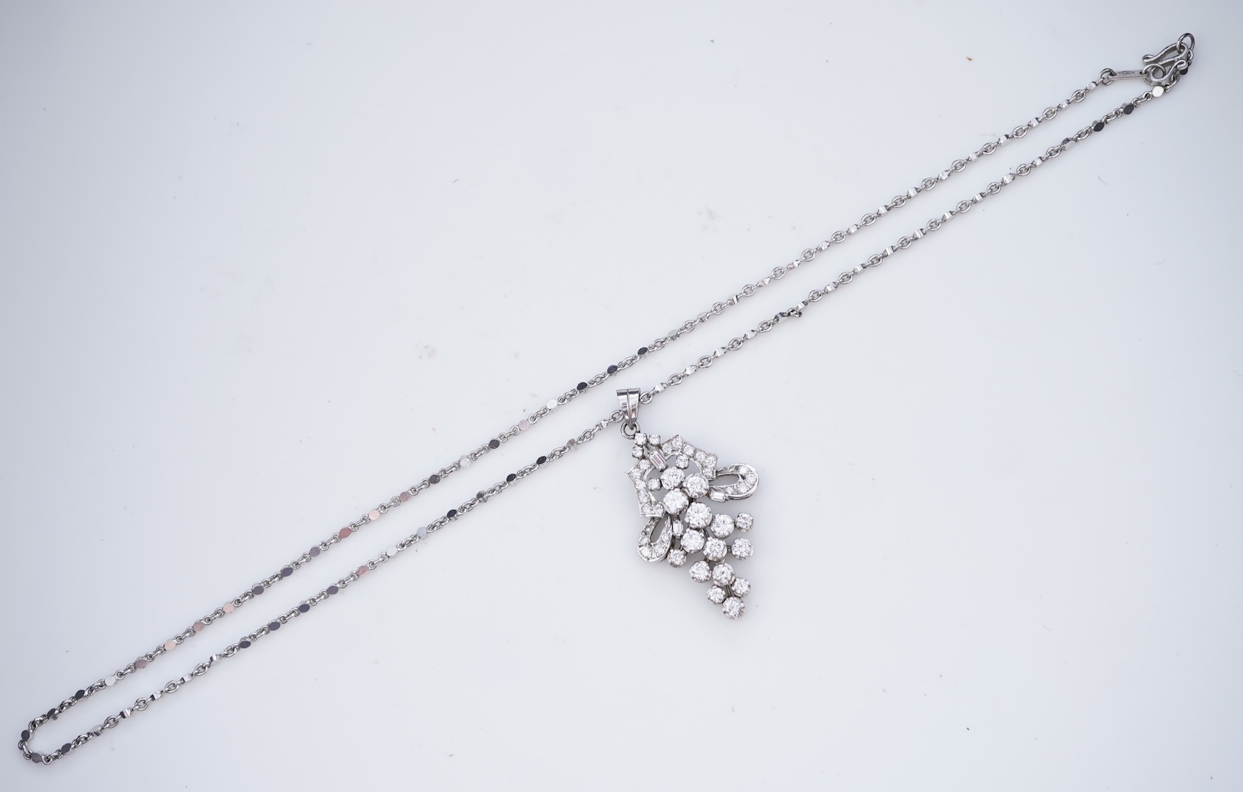 A diamond pendant, 1960s